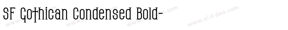 SF Gothican Condensed Bold字体转换